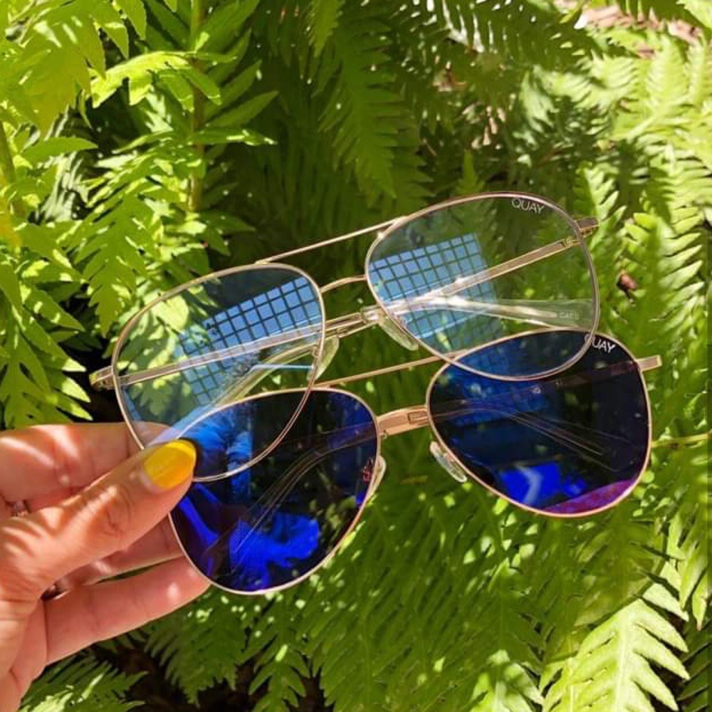 🆕 Quay Australia Blue Aviator Sunglasses